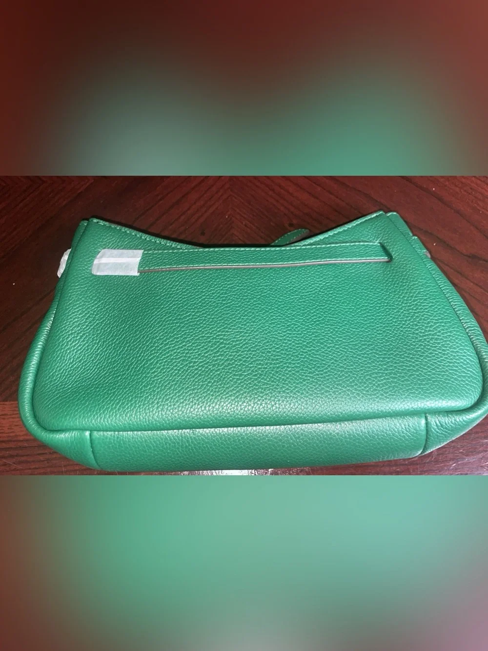 Tory Burch Emerald Green Pebbled Leather Shoulder Bag